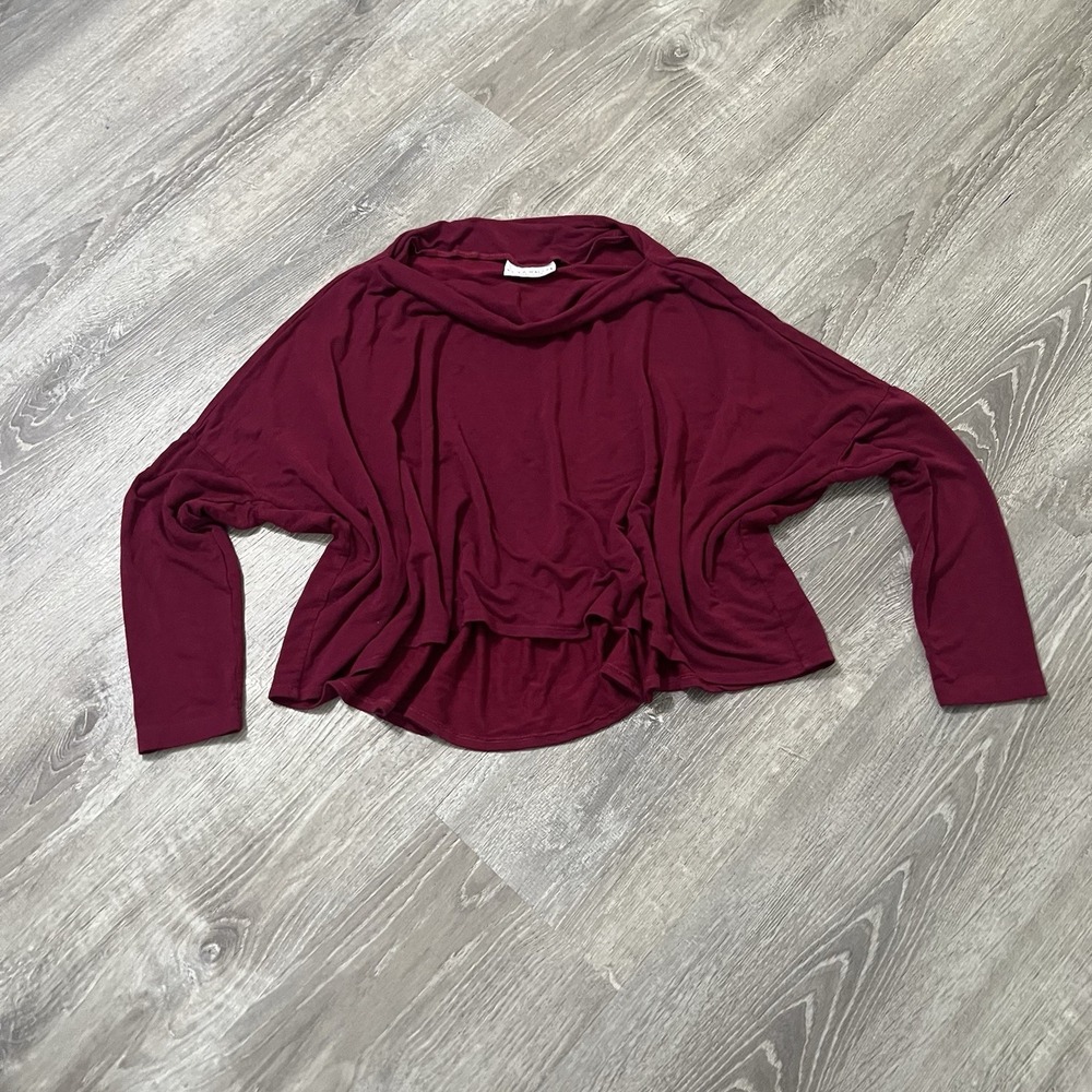 Bryn Walker Boxy Oversized Cropped Long Sleeve Top Size L Lagenlook